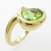 K18YG ペリドットリング