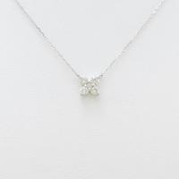 【新品】K18WG フラワー ダイヤモンドネックレス10％引き