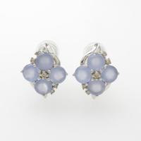 750WG フラワー カルセドニーイヤリング20％引き