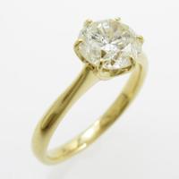 【リメイク】K18YG ダイヤモンドリング 1．082ct・M・I1・GOOD10％引き