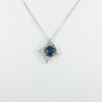 K18WG サファイヤネックレス