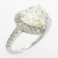 プラチナダイヤモンドリング 2．068ct・LY・VS2・ハートシェイプ