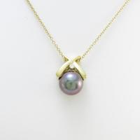 K18YG／750YG クロチョウパールネックレス