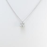 K18WG フラワー ダイヤモンドネックレス