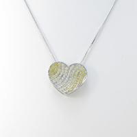 K18WG ハート サファイヤネックレス