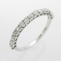 【リメイク】K18WG ハーフエタニティ ダイヤモンドリング10％引き