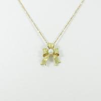 750YG リボン アコヤパールネックレス20％引き