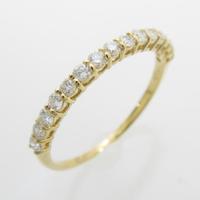 【リメイク】K18YG ハーフエタニティ ダイヤモンドリング