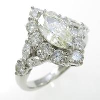 プラチナダイヤモンドリング 1．005ct・M・SI2・マーキスカット20％引き