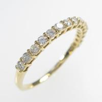 【リメイク】K18YG ハーフエタニティ ダイヤモンドリング