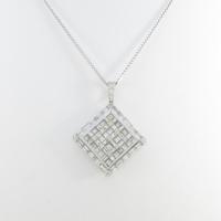 【新品】K18WG ダイヤモンドネックレス