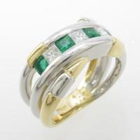 PT／K18YG エメラルドリング