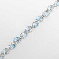 750WG ブルートパーズブレスレット10％引き