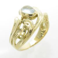 K18YG アクアマリンリング20％引き