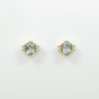 K18YG ブルートパーズピアス