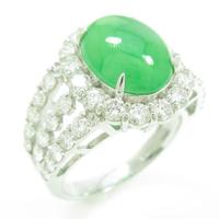 K18WG ヒスイリング