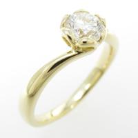 【ジュエリー在庫処分】【リメイク】K18YG ダイヤモンドリング 0．509ct・H・SI2・GOOD25％引き