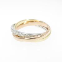 K18スリーカラーフルエタニティ ダイヤモンドリング