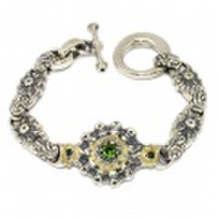 BWL(ビルウォールレザー)　 B411-Custom #87 Sun Bracelet w/Peridot