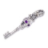 BWL(ビルウォールレザー)　 Vintage Skull Key w/Purple Eyes ヴィンテージスカルキー　パープルアイズ　PN966S