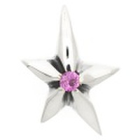 BWL(ビルウォールレザー)　シューティングスターペンダントw/ストーン(ピンクトルマリン)　PN978S