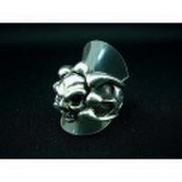 BWL(ビルウォールレザー)　トライバルバンド/スカルリング R319