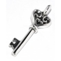 BWL(ビルウォールレザー)　ハートキーペンダント Heart Key Pendant PN980