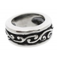 BWL(ビルウォールレザー)　ベビーリング ウェーブチャンネルチャーム　C362