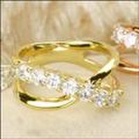 Bonheur-ボヌール-キュービックジルコニアリング（ゴールド）