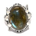 CRAZY PIG DESIGNS(クレイジーピッグ) Twin Skeleton Ring/ Dark labradrite #1054 ツインスケルトン　ダークラブラドライト
