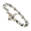 CRAZY PIG DESIGNS(クレイジーピッグ)MED SKULL LINK/SKULL T-BAR　ミディアムスカルリンクTバーブレスレット　#891