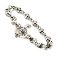 CRAZY PIG DESIGNS(クレイジーピッグ)MED SKULL LINK/SKULL T-BAR　ミディアムスカルリンクTバーブレスレット　#891