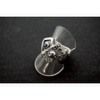 Fuck Around Lewisite(ファックアラウンドルイサイト) スモールコンフィデンスカードリング/CZブラック FA-R-0044-CZB　F.A.L