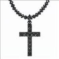 GEREZZA-ジュレッツァ-シルバージルコニアブラッククロスネックレス