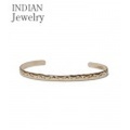 INDIAN JEWELRY ナバホ族アーティストL.Taheの作品『NAVAJO STAMPED SIVER 12KGF BANGLE』【アメカジ・ネイティブ】IJ-095