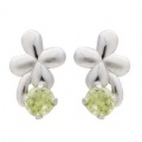 K10WG ペリドット＆クローバーピアス 46-5631