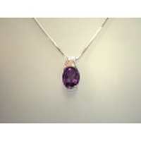 K18WGアメジストペンダント