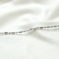 K18ホワイトゴールド　ショート＆ロングブレスレット　18cm　1.0mm