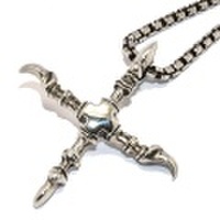 LONE ONES(ロンワンズ)Crecsent Cross クレセントクロス　BOXチェーン18インチ