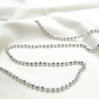 Pt850 プラチナ　カットボールチェーン　60cm　1.2mm