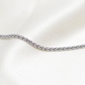 Pt850 プラチナ　カットポンパブレスレット　18cm　1.7mm