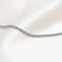 Pt850 プラチナ　カットポンパブレスレット　18cm　1.7mm