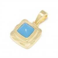 SENSE6月号掲載 SYMPATHY OF SOUL（シンパシーオブソウル）　Pyramid Pendant - K18Yellow Gold w/Turquoise（ピラミッドペンダント - K18イエローゴールド w/ターコイズ）