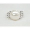 SS 淡水パール＆CZ デザイン リング Part17