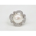 SS淡水パール＆CZ デザインリングpart9