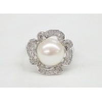 SS淡水パール＆CZ デザインリングpart9