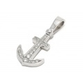 SYMPATHY OF SOUL（シンパシーオブソウル）　Anchor Pendant Medium - Silver w/CZ（アンカーペンダント ミディアム - シルバー w/CZ）