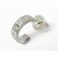 SYMPATHY OF SOUL（シンパシーオブソウル）　Mill Grain Hoop Pierce w/CZ（ミルグレインフープピアス - シルバー w/CZ）