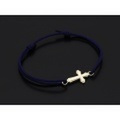 SYMPATHY OF SOUL（シンパシーオブソウル）　Smooth Cross Medium Cord Bracelet - K10Yellow Gold（スムースクロスミディアムコードブレスレット - K10イエローゴールド）
