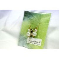 [ピアス]ガラスパール　ビジューピアス[ビーズ]